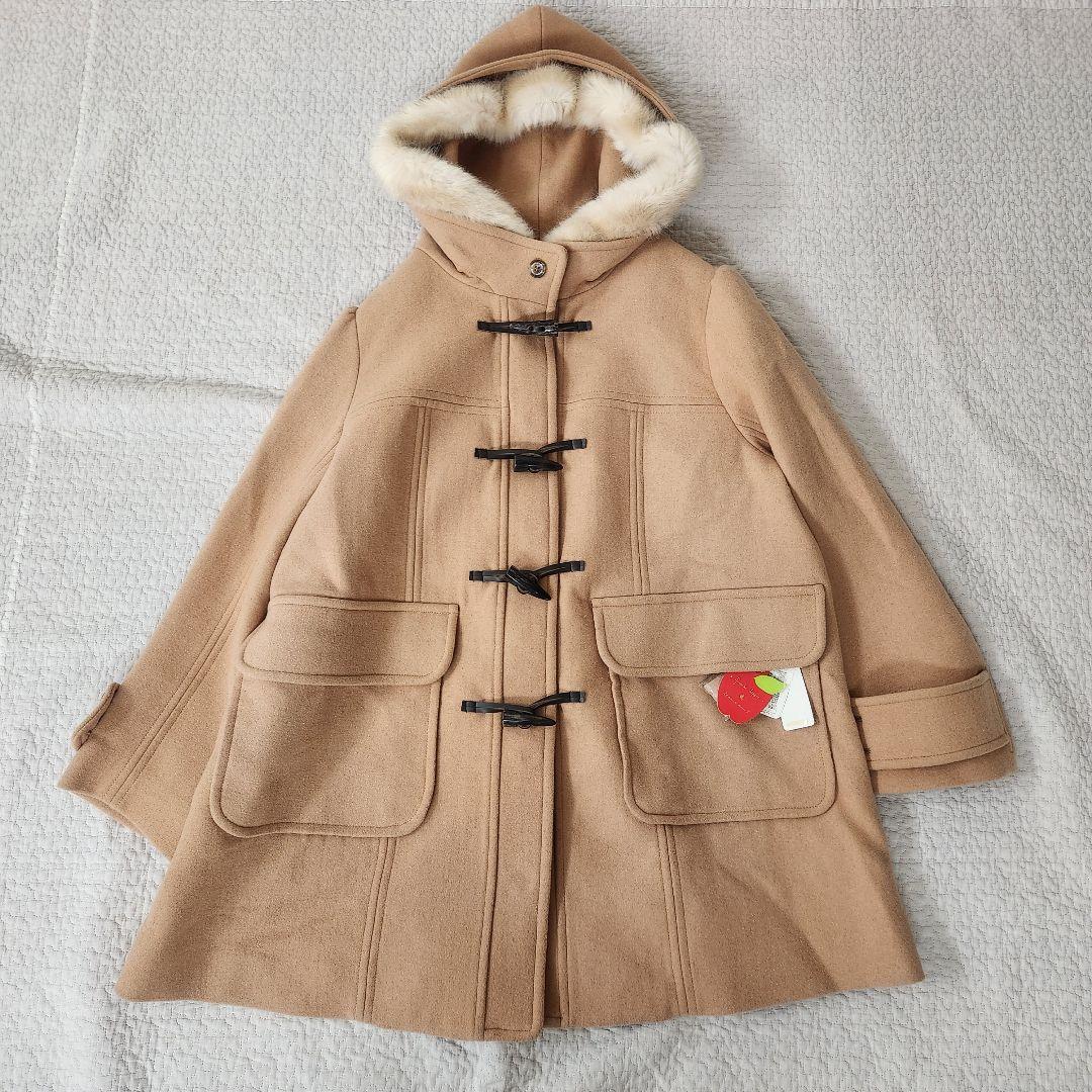 5L★未使用タグ付き★フランシュリッペ　ダッフルコート ロングコート　ファー