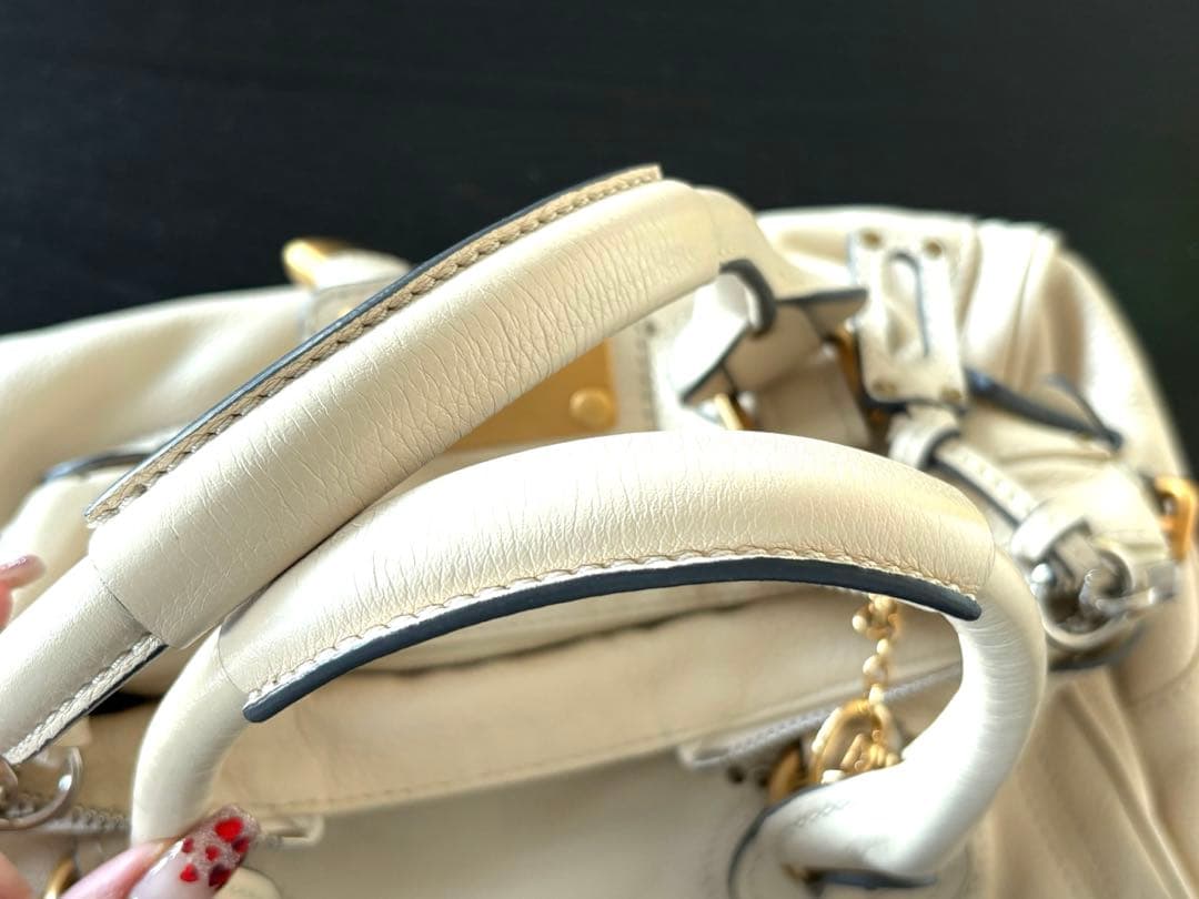 クロエ　パディントン　アイボリー　ホワイト白系　平成ギャル　レトロ　美品