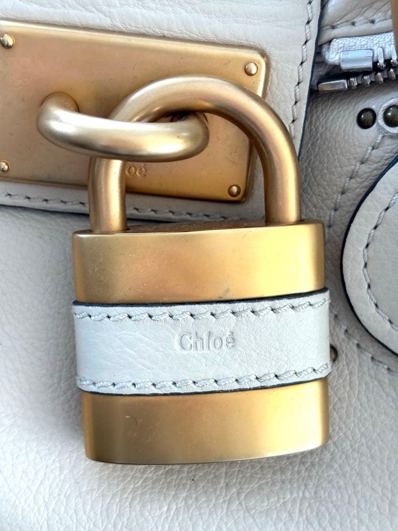 クロエ　パディントン　アイボリー　ホワイト白系　平成ギャル　レトロ　美品