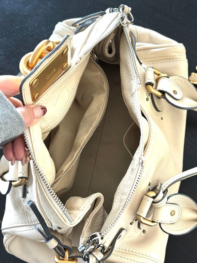 クロエ　パディントン　アイボリー　ホワイト白系　平成ギャル　レトロ　美品