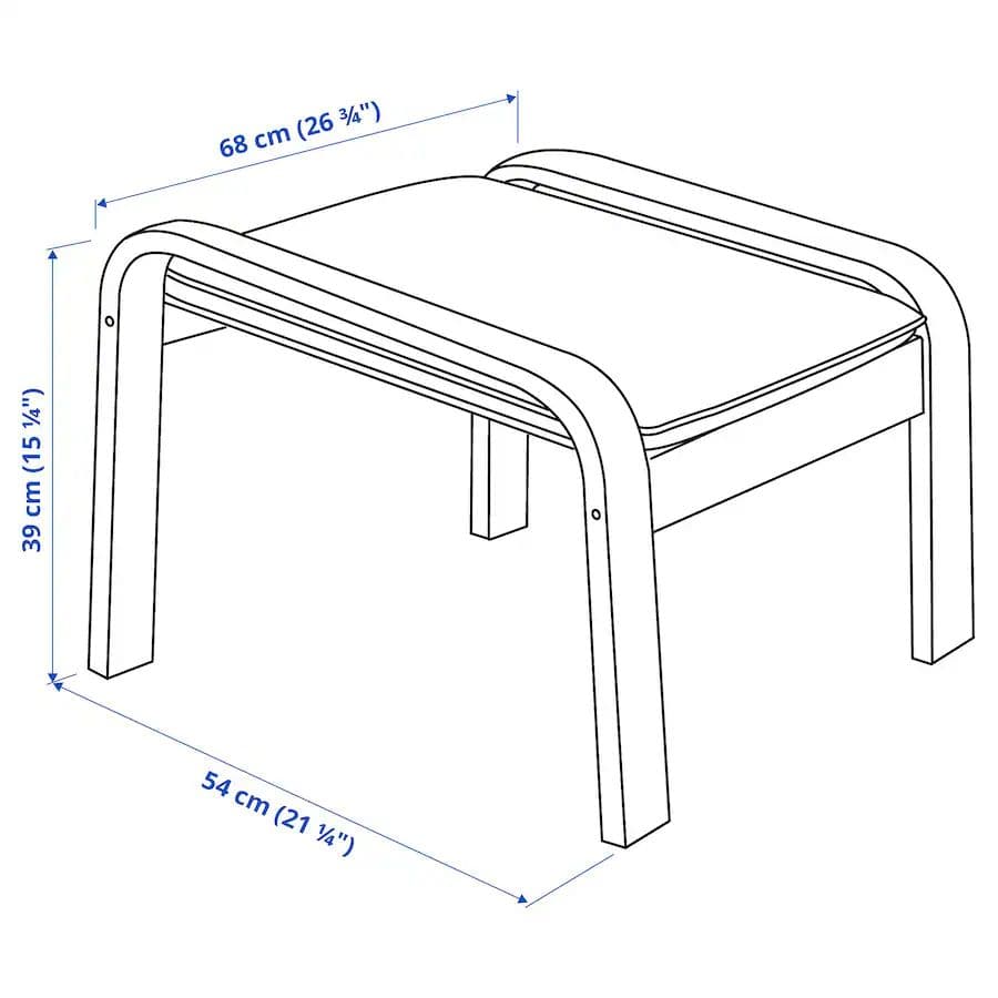 【値下げ】IKEA POANG ポエング アームチェア オットマンセット