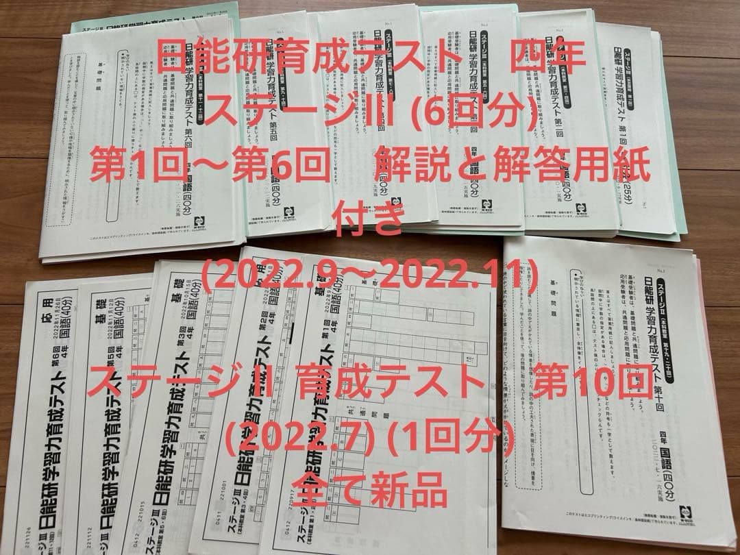 c　日能研学習力育成四年　4教科　6回分