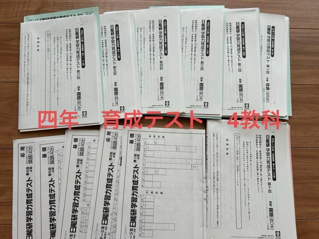 c　日能研学習力育成四年　4教科　6回分