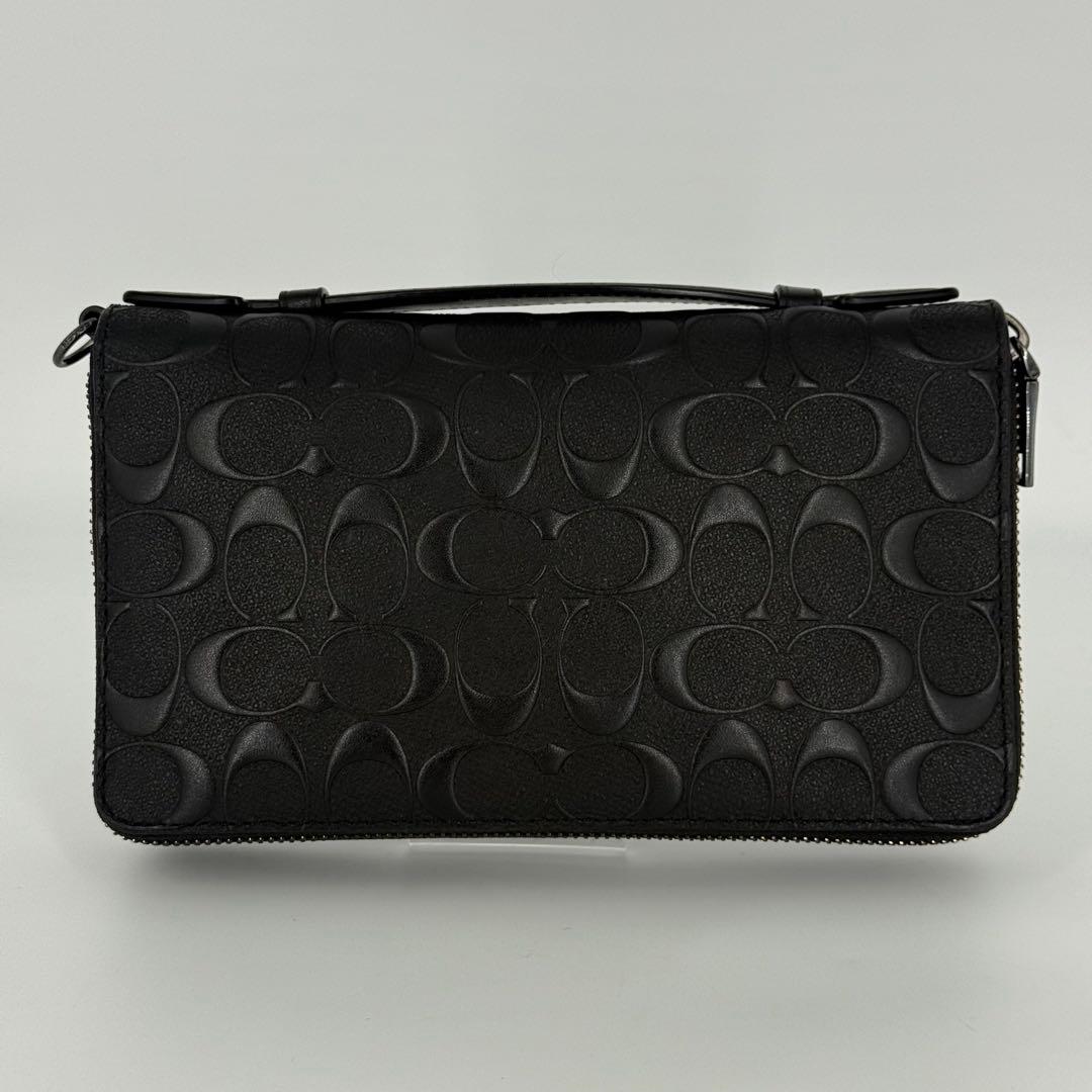✨極美品✨ COACH 長財布 オーガナイザー ブラック クラッチバッグ