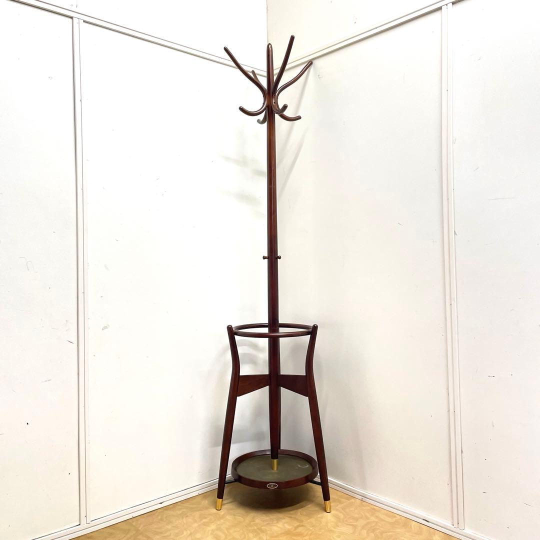 秋田木工 ポールハンガー② コートハンガー 傘立て 洋服掛け ビンテージ