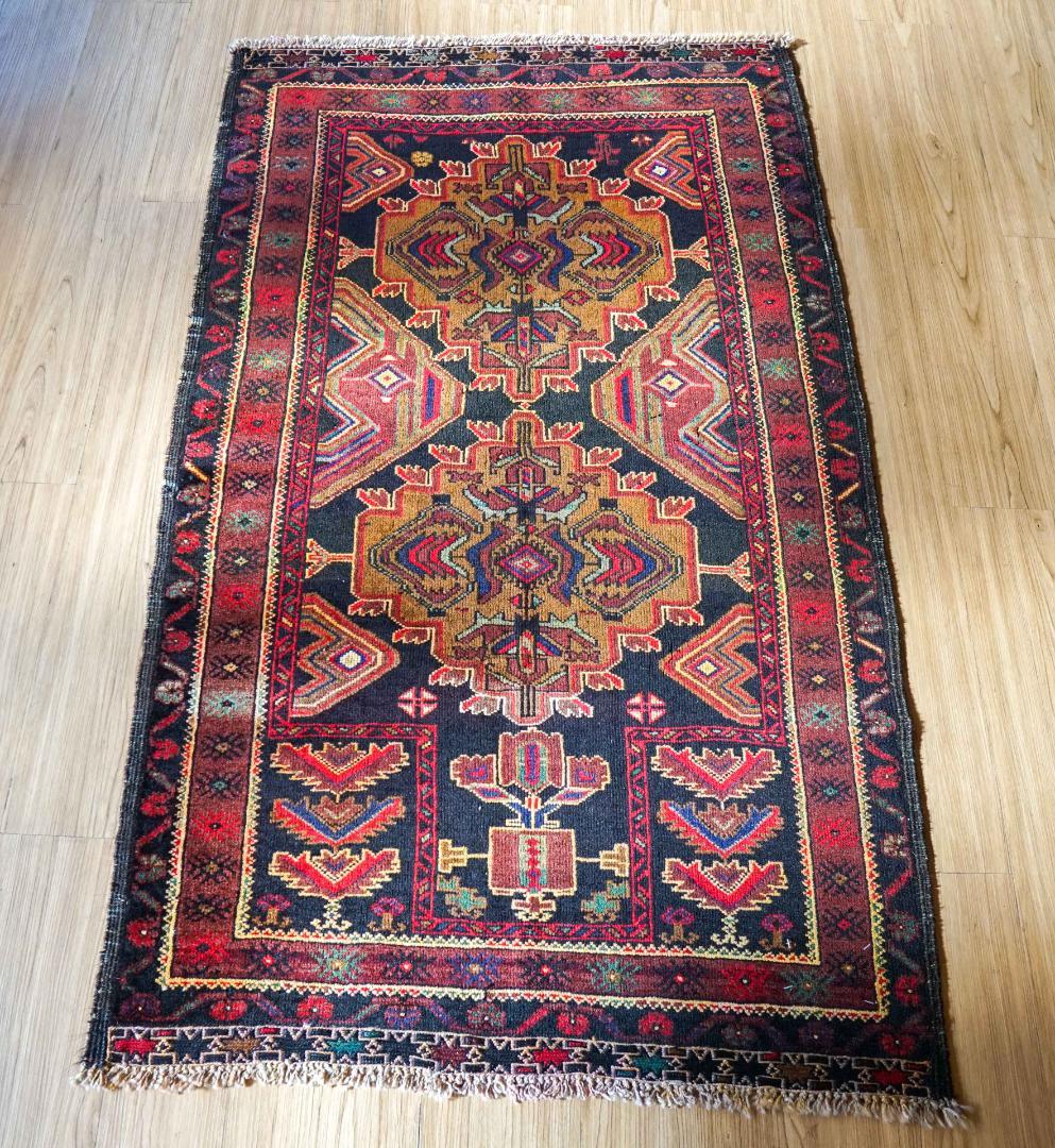 148×84cm トライバル ラグ ヴィンテージ ラグ ペルシャ バルーチ