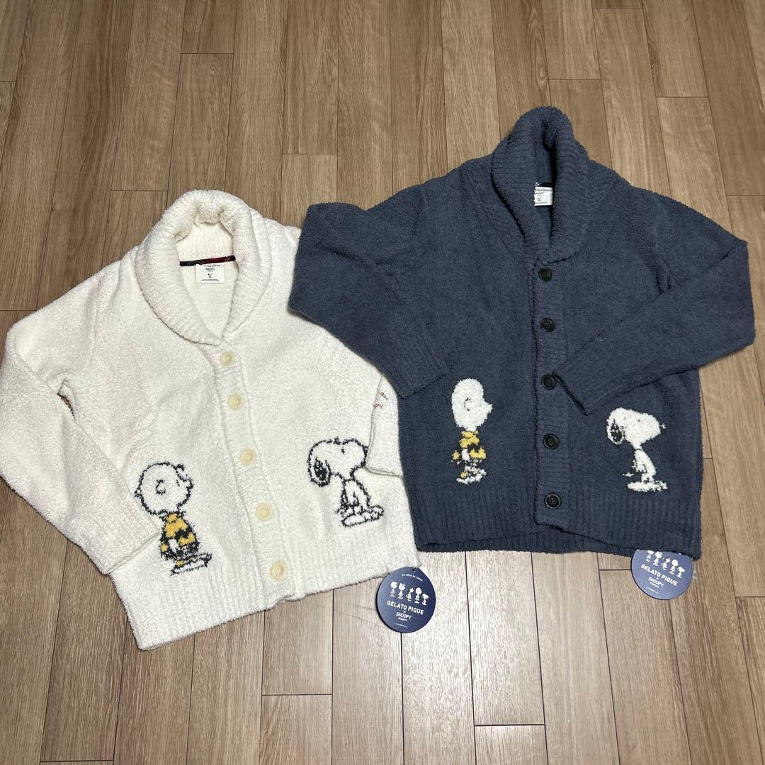 ジェラートピケ スヌーピーカーディガン レディース/メンズセット おそろい