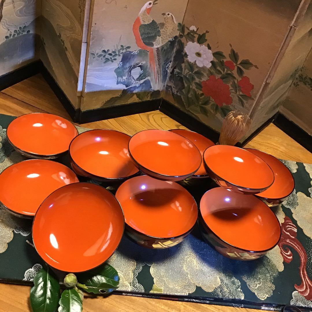 905 木製漆器　懐石道具　伝統工芸　秀衡塗　吸物椀　5客