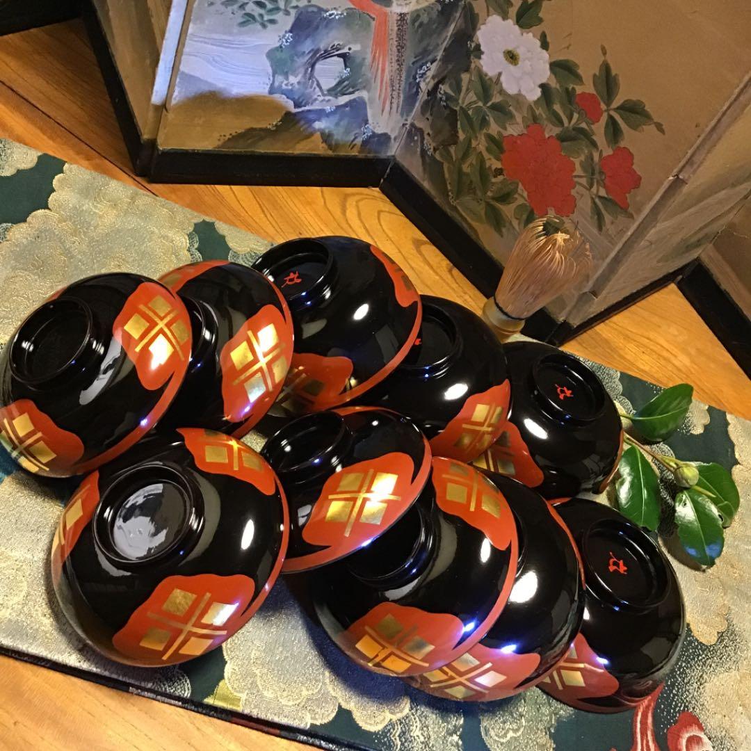 905 木製漆器　懐石道具　伝統工芸　秀衡塗　吸物椀　5客