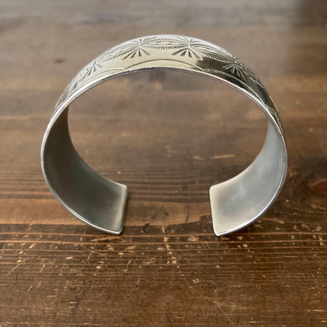 Navajo Sterling Silver ナバホ族 バングル M 刻印
