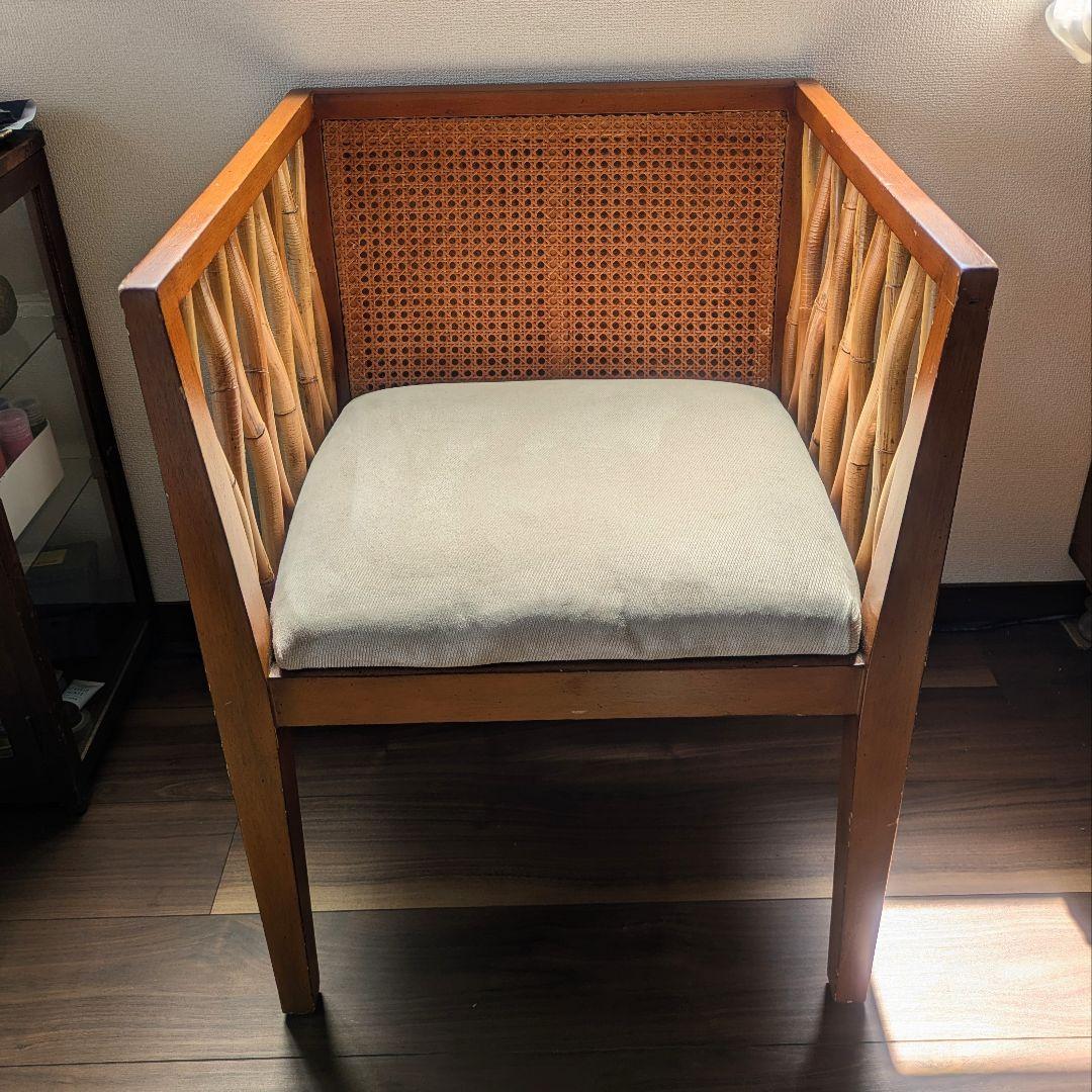 ビンテージ　古道具　ラタン　チェア