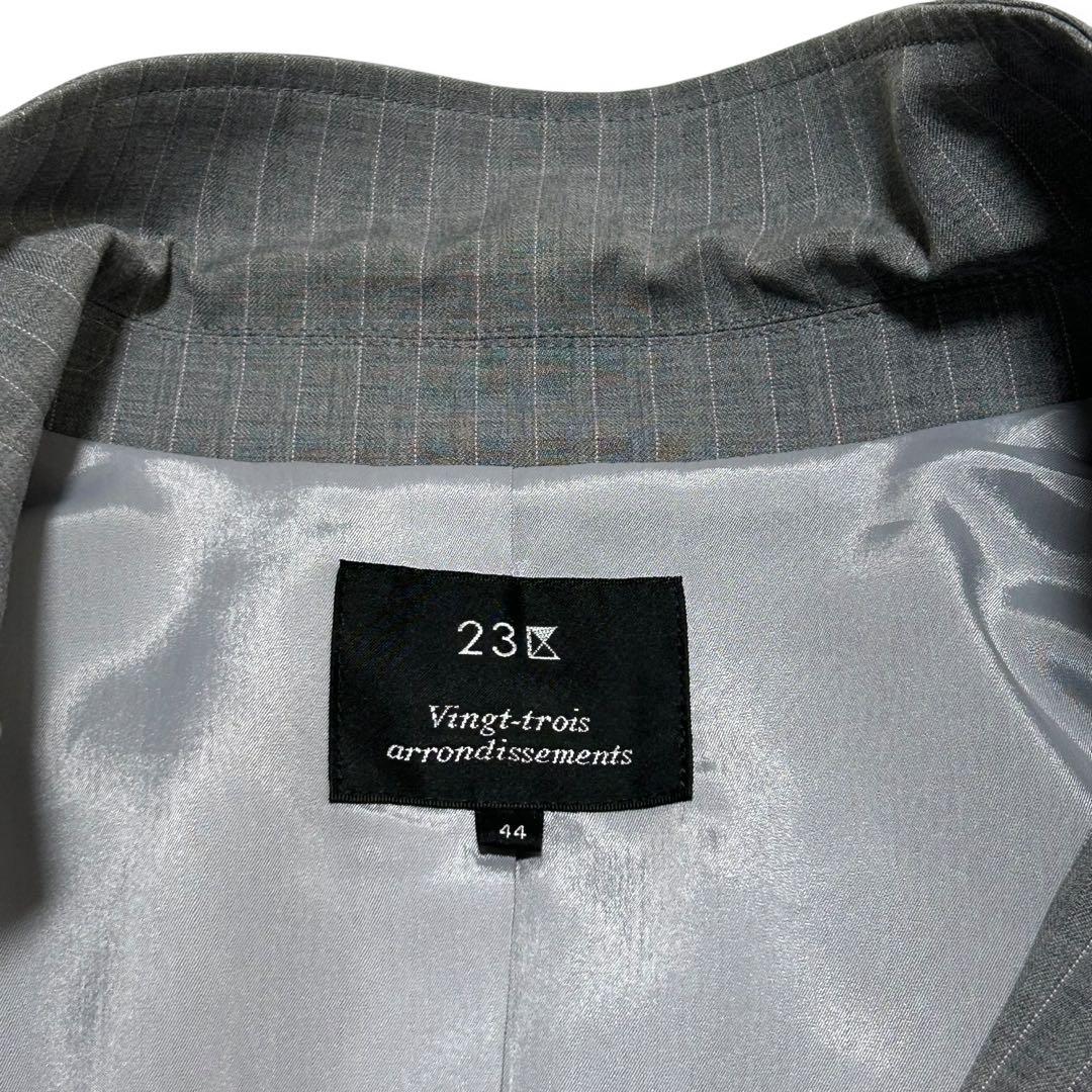 美品✨ 23区 グレー 2XL パンツスーツ 背抜き レディース 大きいサイズ