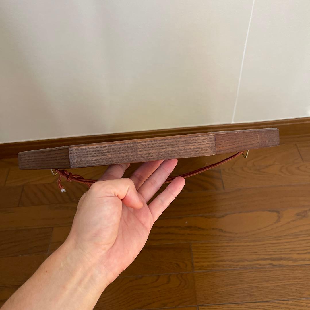 アンティーク 木製 八角形ミラー