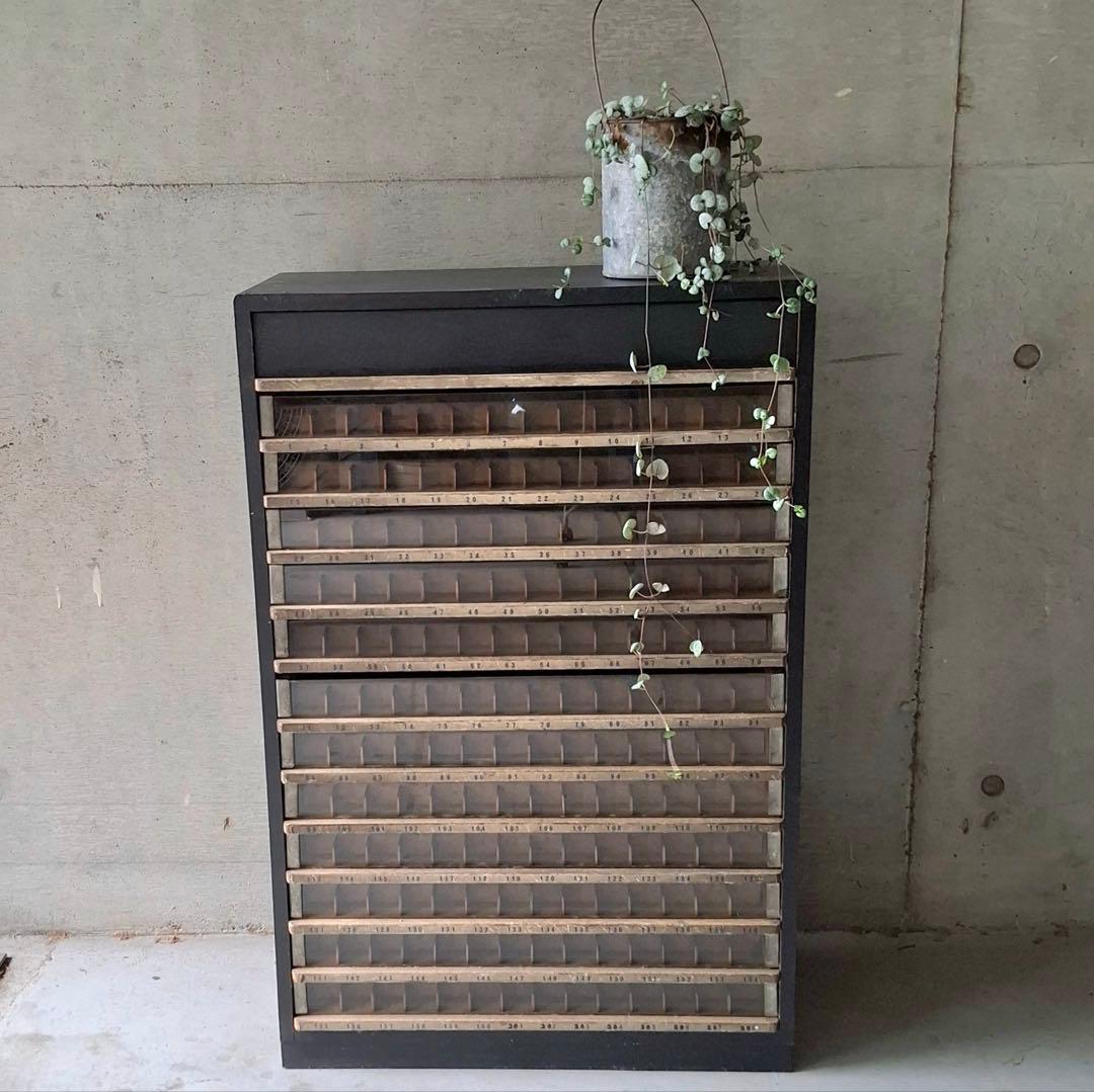 店舗什器 ディスプレイ ミシン糸ケース ガラスケース アンティーク ヴィンテージ