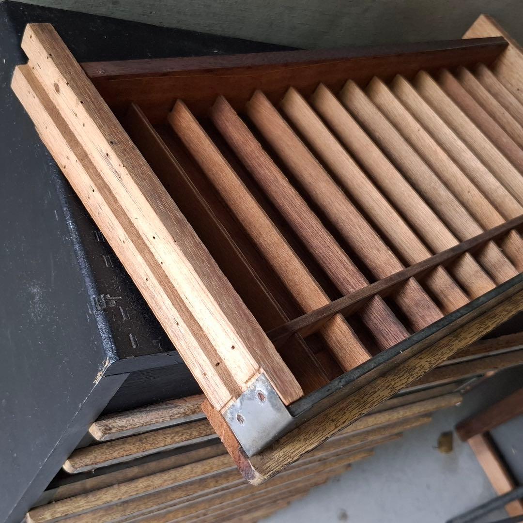 店舗什器 ディスプレイ ミシン糸ケース ガラスケース アンティーク ヴィンテージ