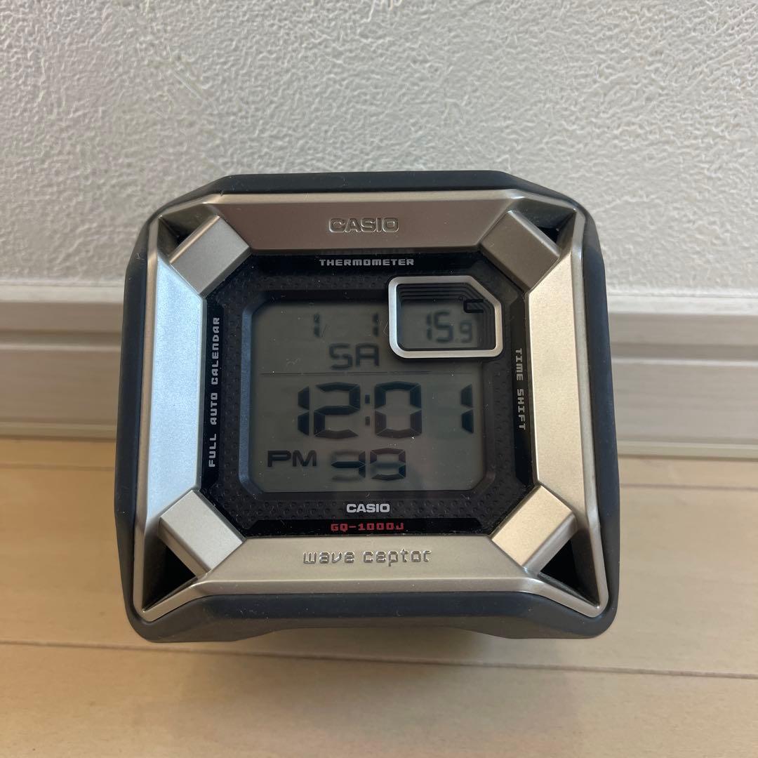 【美品】CASIO wave cepter GQ-1000J 置時計 温度計付き