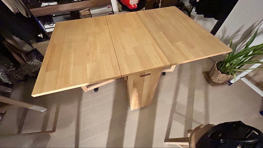 バタフライテーブル　折りたたみダイニングテーブル　送料無料