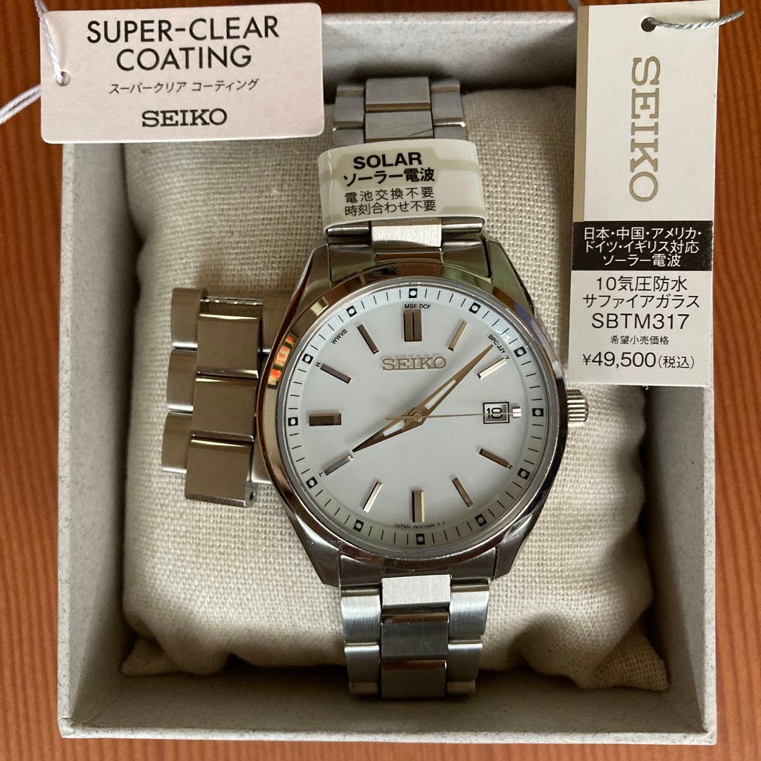 ２０２４年６月購入／セイコー／ＳＢＴＭ３１７ホワイト／ソーラー／￥５１,７００