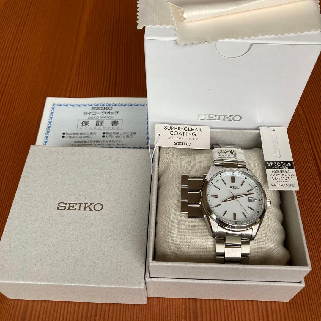 ２０２４年６月購入／セイコー／ＳＢＴＭ３１７ホワイト／ソーラー／￥５１,７００