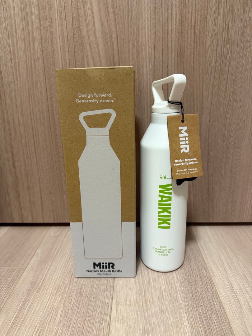 【ハワイ限定】Ron Herman × Miir タンブラー ホワイト黄緑