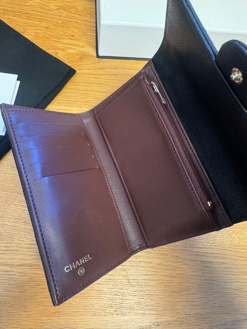 レオ様CHANEL キャビアスキン　pari本店購入　財布　ウォレット