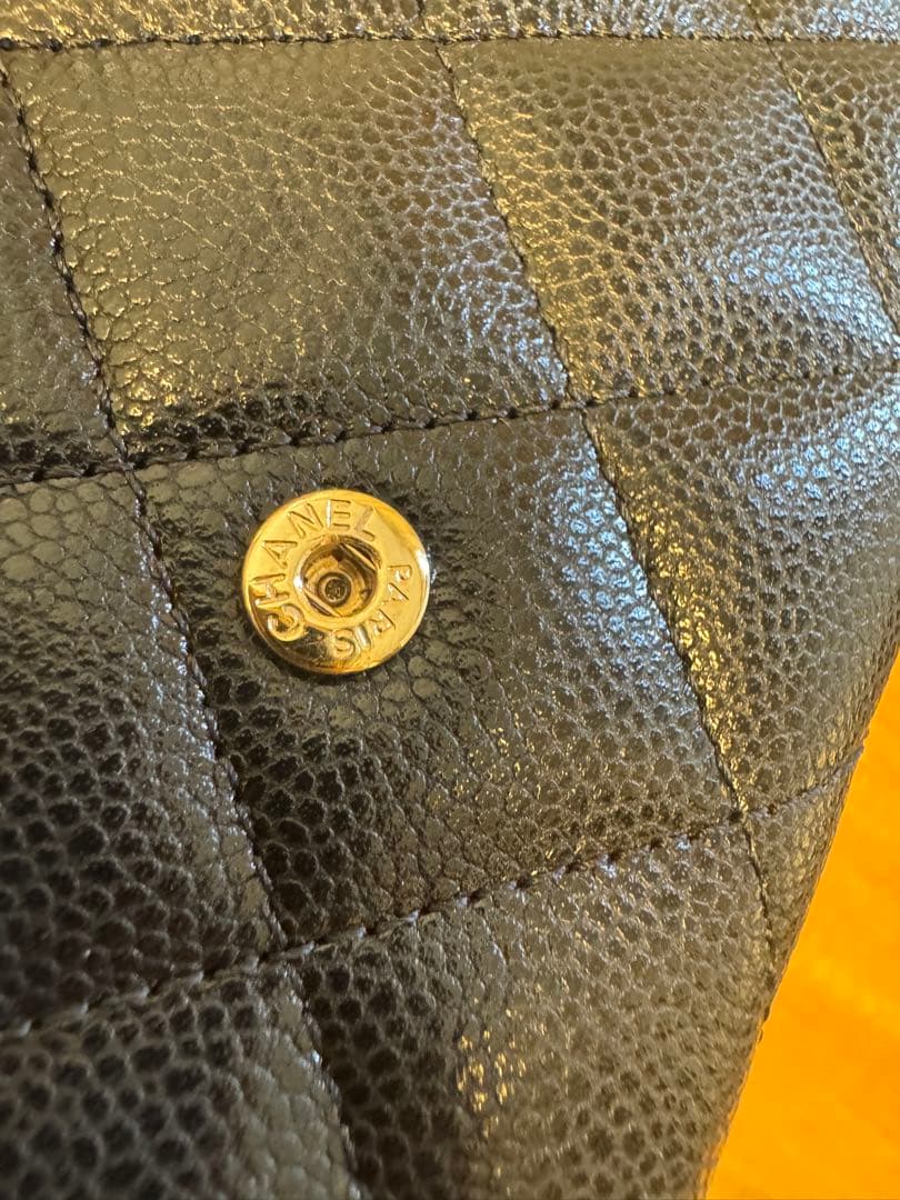 レオ様CHANEL キャビアスキン　pari本店購入　財布　ウォレット