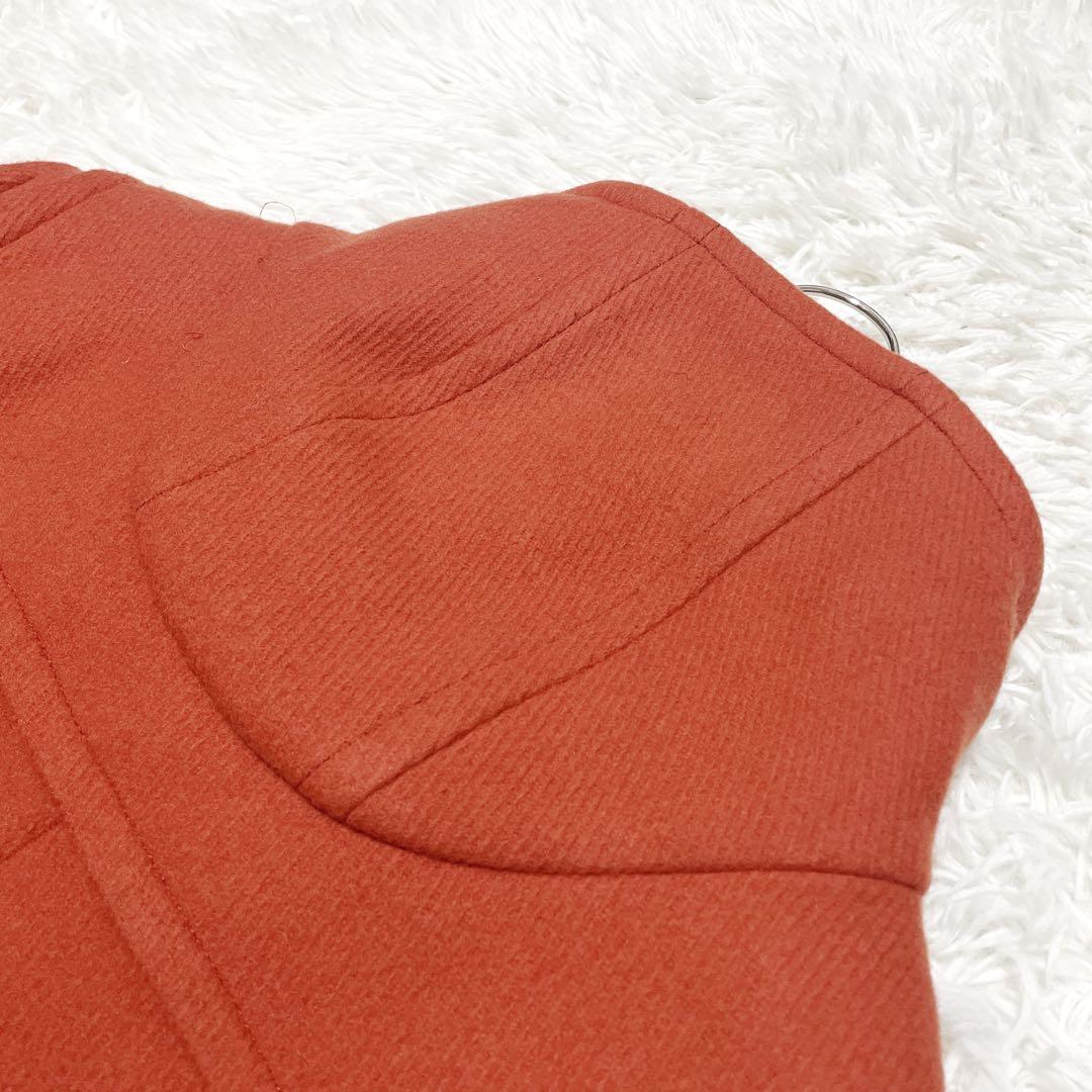 BRAHMIN 新品　フード風オレンジダッフルコート　38サイズ