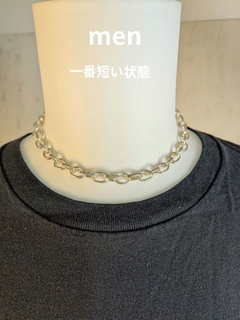【新品】カレンシルバー　ネックレス　ユニセックス　男女兼用　サイズ調節可能