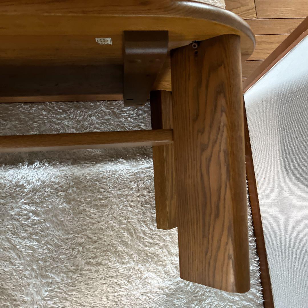 ベストセラー】浜本工芸 リビングテーブル 天然木 ナラ材 110cm 2段