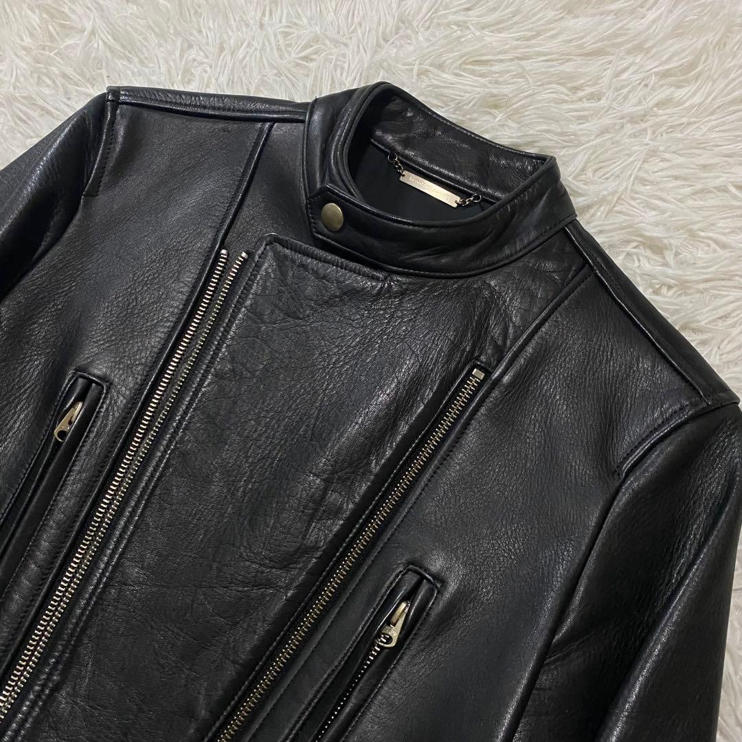 ビューティフルピープル　ホースレザー　シングルライダースジャケット　Mサイズ　黒