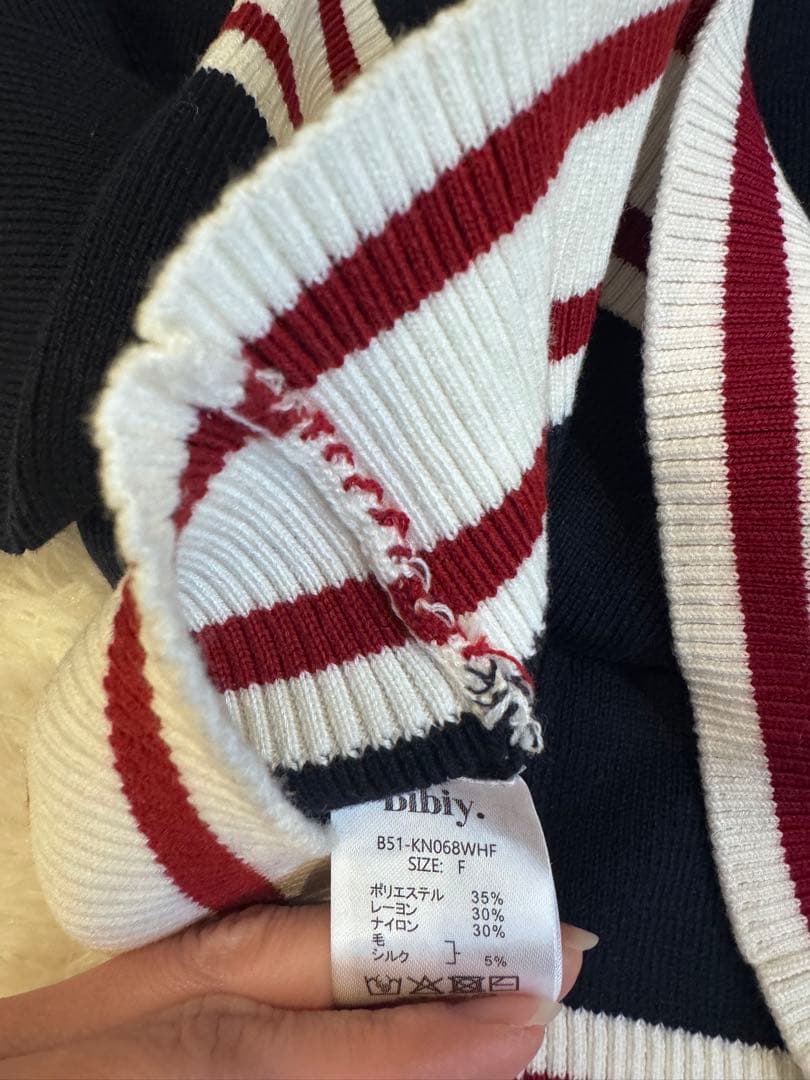 トップス naoBibiy B. CLUB TIE CARDIGAN