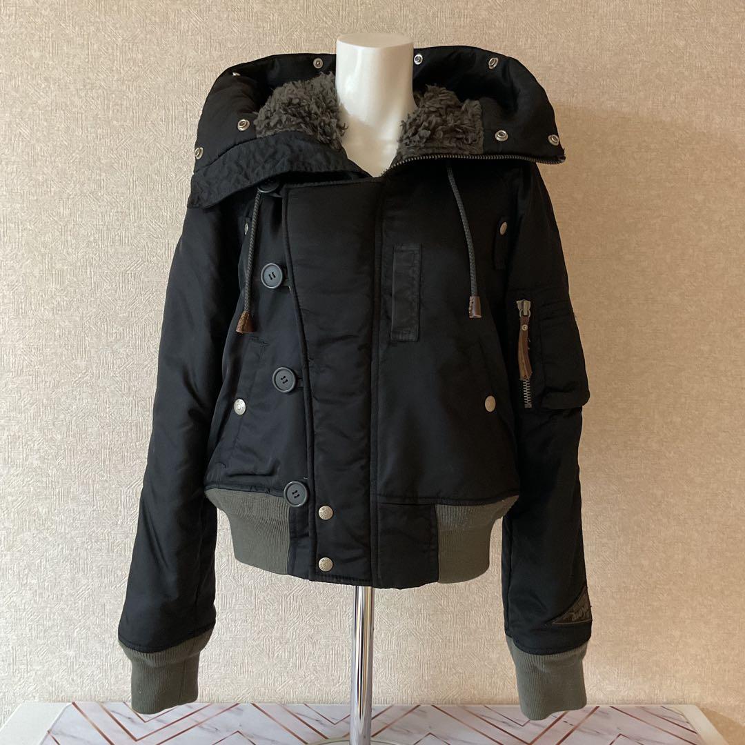 DIESEL（ディーゼル）レディース フーデッド ボンバージャケット M