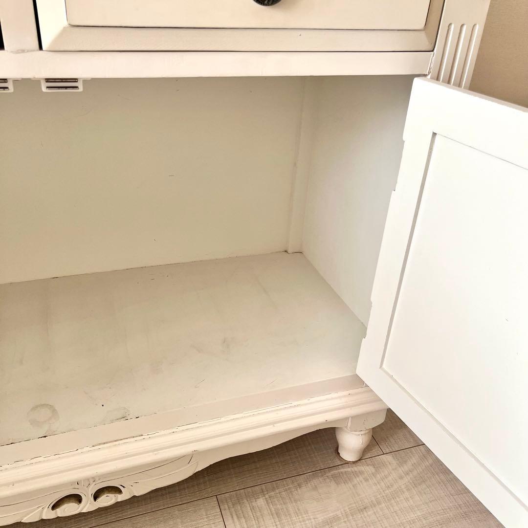 ロココ調 アンティーク ホワイトクラシック キャビネット