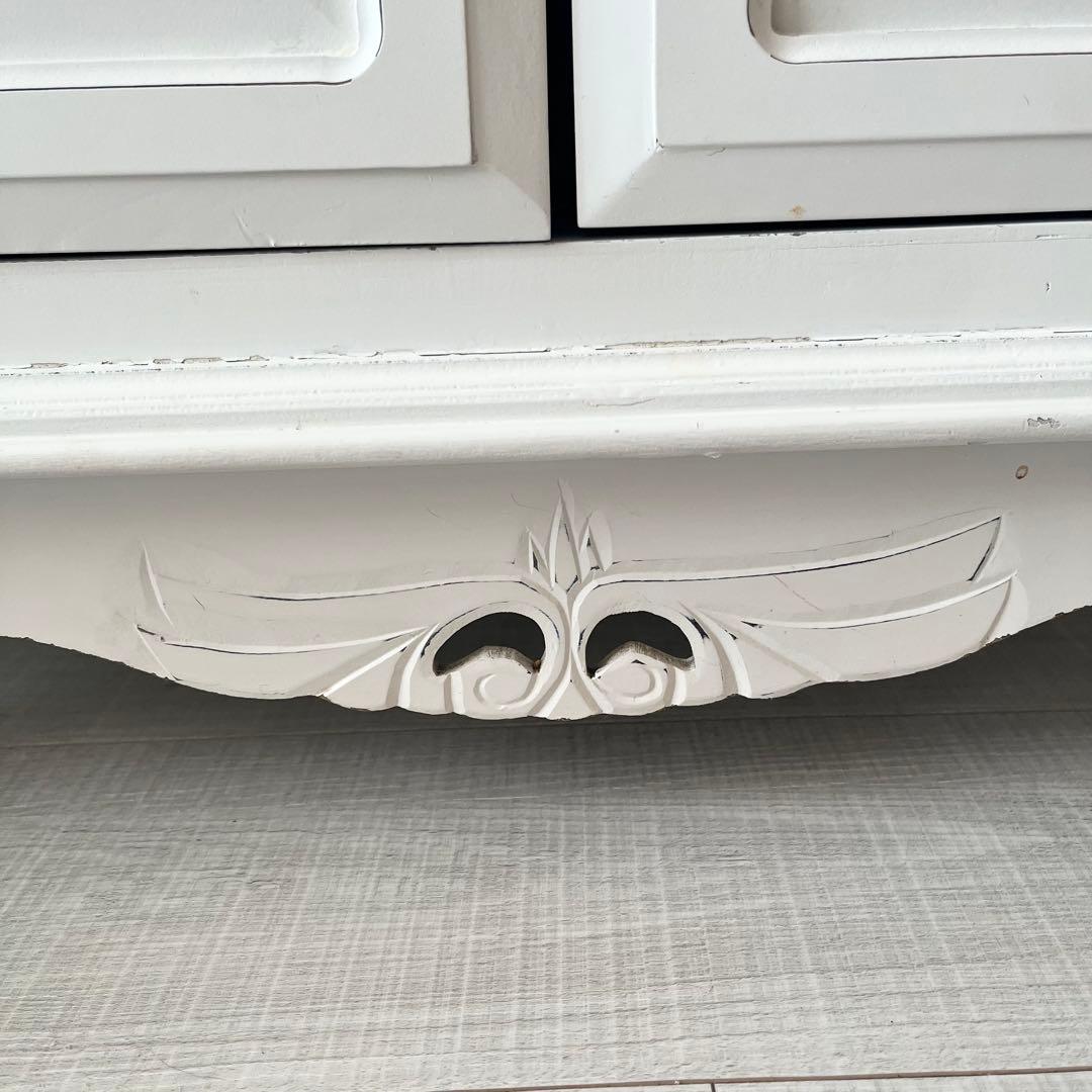 ロココ調 アンティーク ホワイトクラシック キャビネット