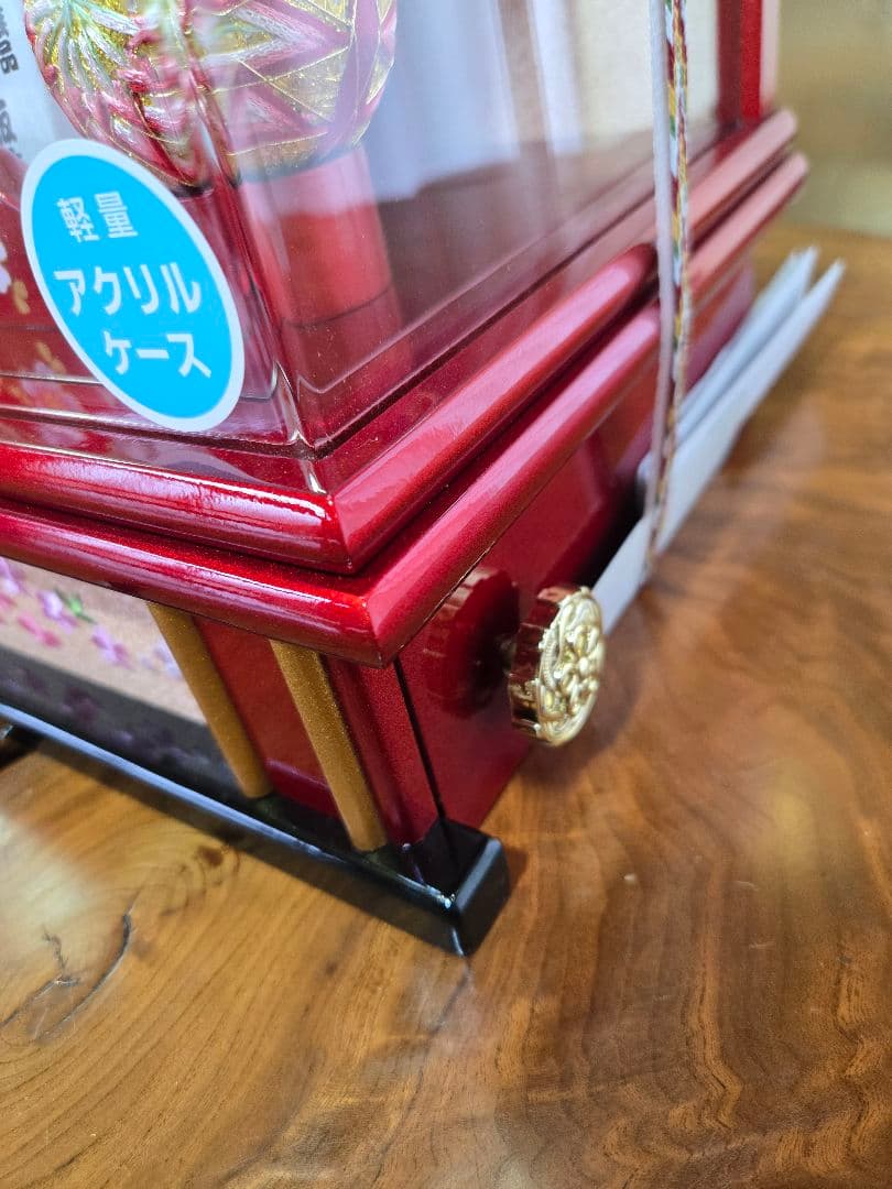 【一点限り】正月飾り　羽子板　ケース飾り オルゴール付き　H51