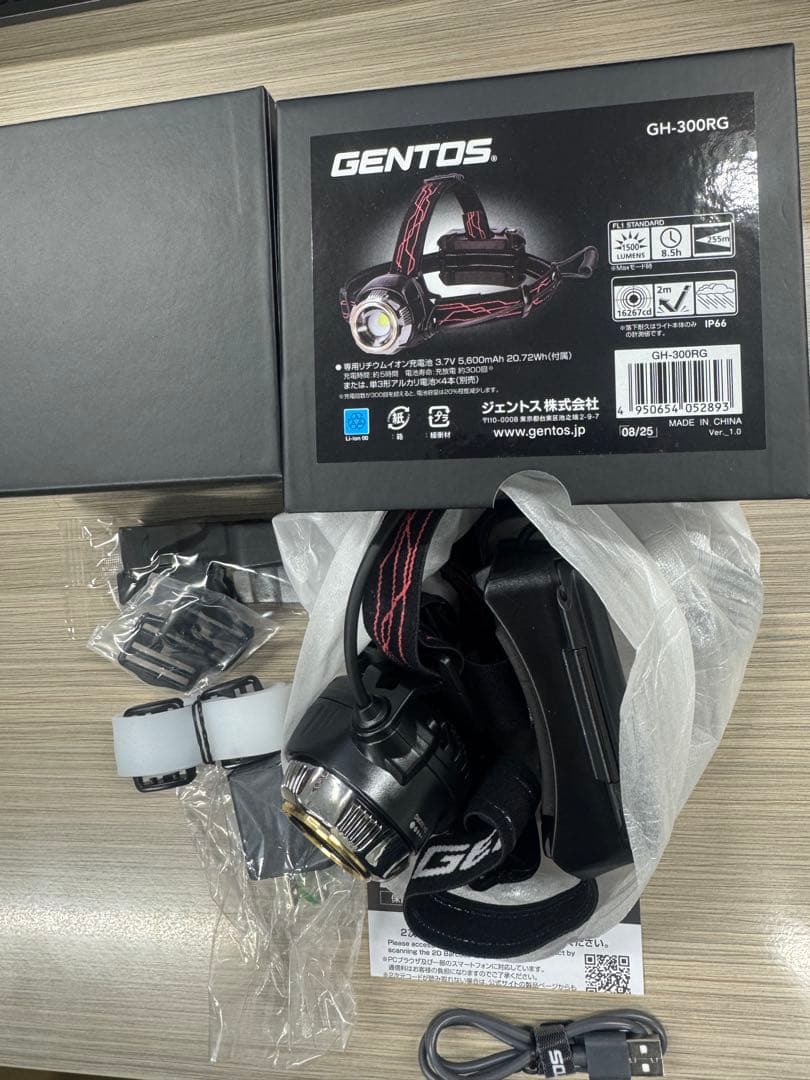 【新品・未使用】GENTOS GH-300RG ヘッドランプ