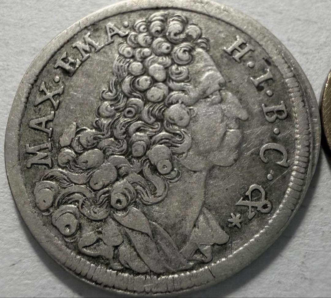 よ*ぴ様 1719年ドイツ　バイエルン王国30クロイツァー銀貨マクシミリアン1世