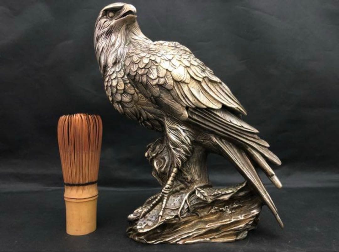 香炉　鷹　大明宣徳年製　銅製　置物 風水 開運 金運 骨董 古美術　アンティーク