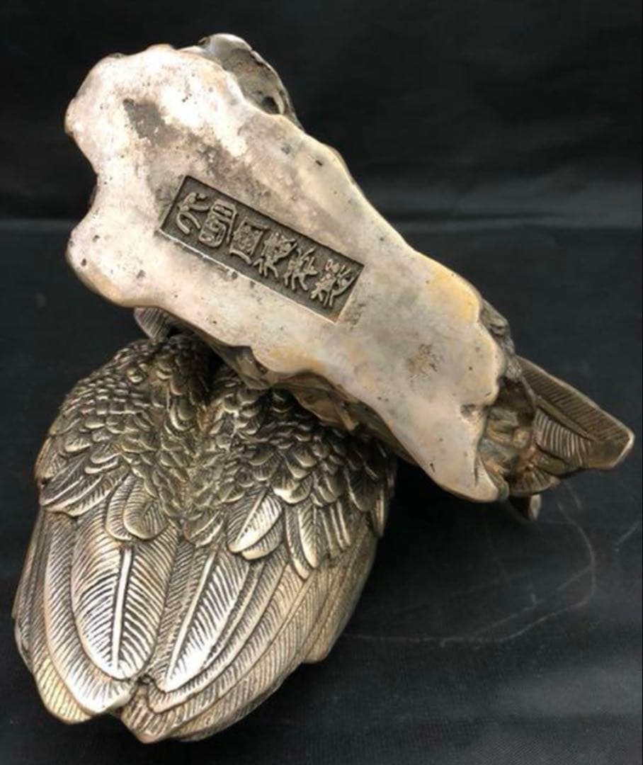 香炉　鷹　大明宣徳年製　銅製　置物 風水 開運 金運 骨董 古美術　アンティーク