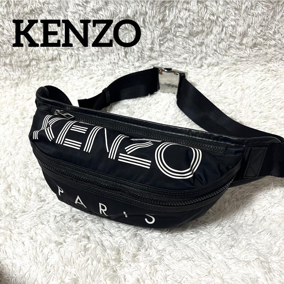 ✨入手困難✨ケンゾー KENZO ボディバッグ ウエストポーチ 黒 シルバー金具