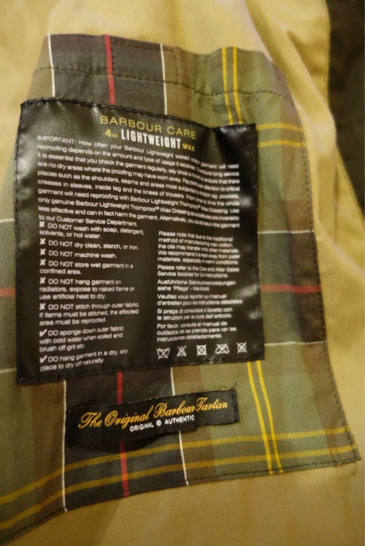 Barbour ステンカラー　lightweight