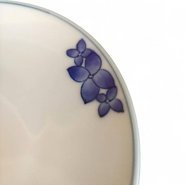 伊万里鍋島焼　畑萬陶苑　紫陽花紋　高台付き小鉢　揃　５客　染付