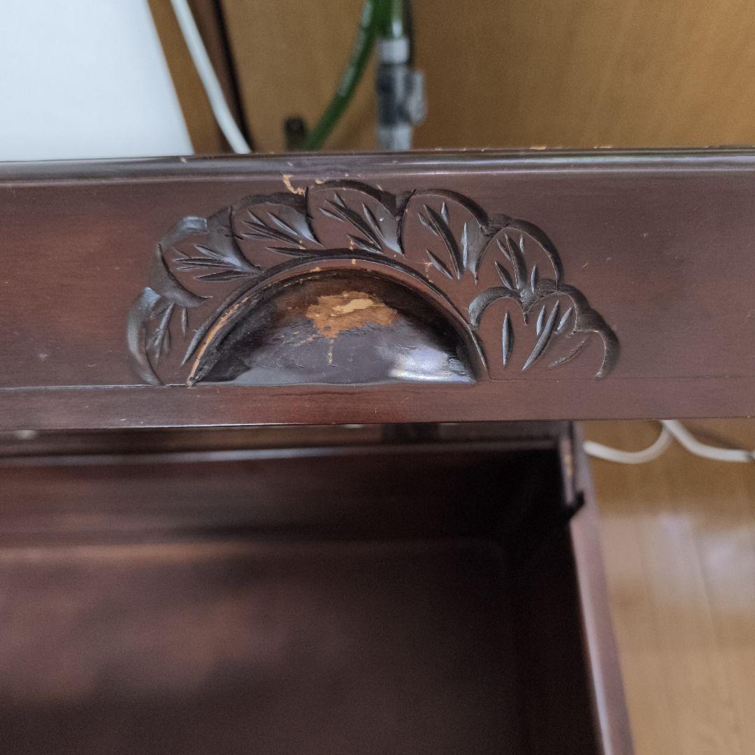 アンティーク木製ベンチ収納 中国 工芸品 玄関収納