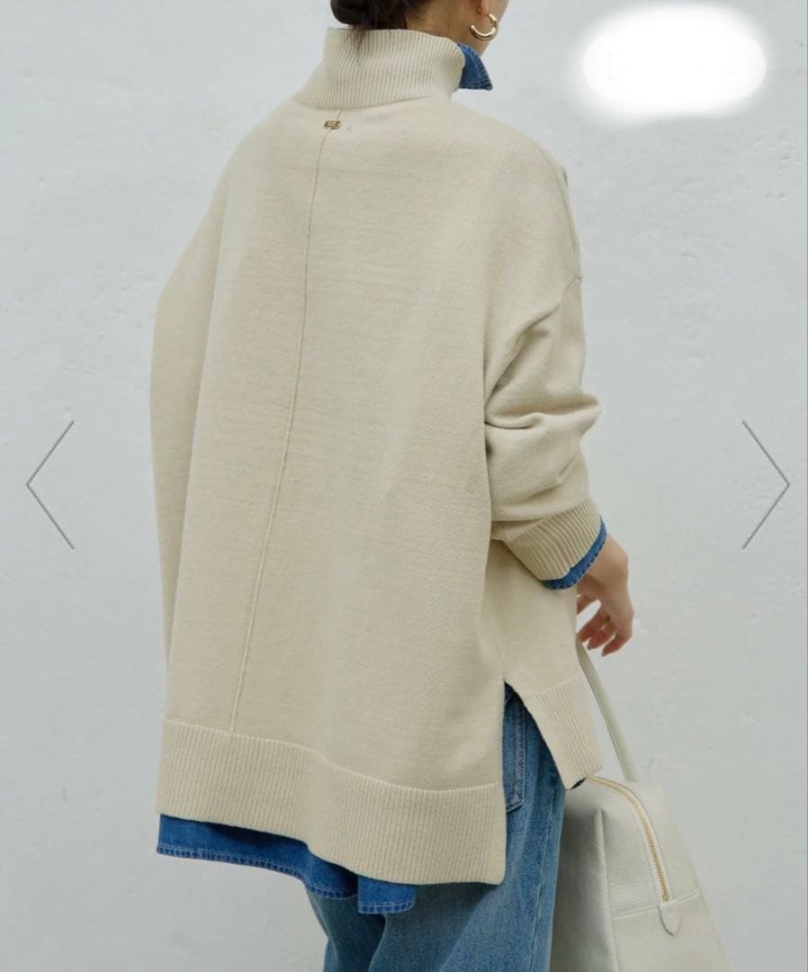 【GALLARDAGALANTE】オーバータートルニット　ベージュ　新品　未使用