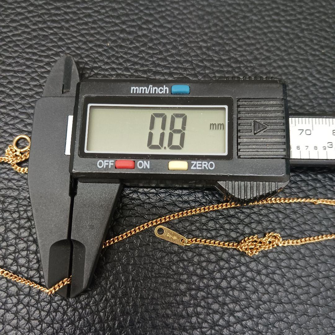 (B011410) K18 YG ロングチェーン ホールマーク750 ネックレス