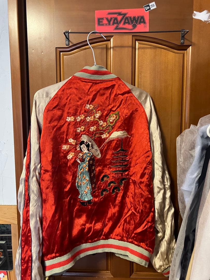 ハワイ刺繍スカジャン　リバーシブル