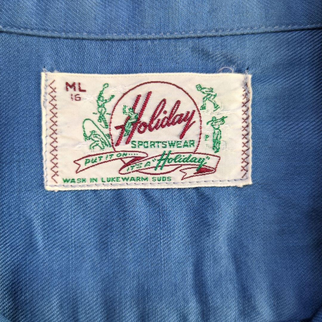 50s Holiday オープンカラーシャツ 開襟 ボックスシルエット