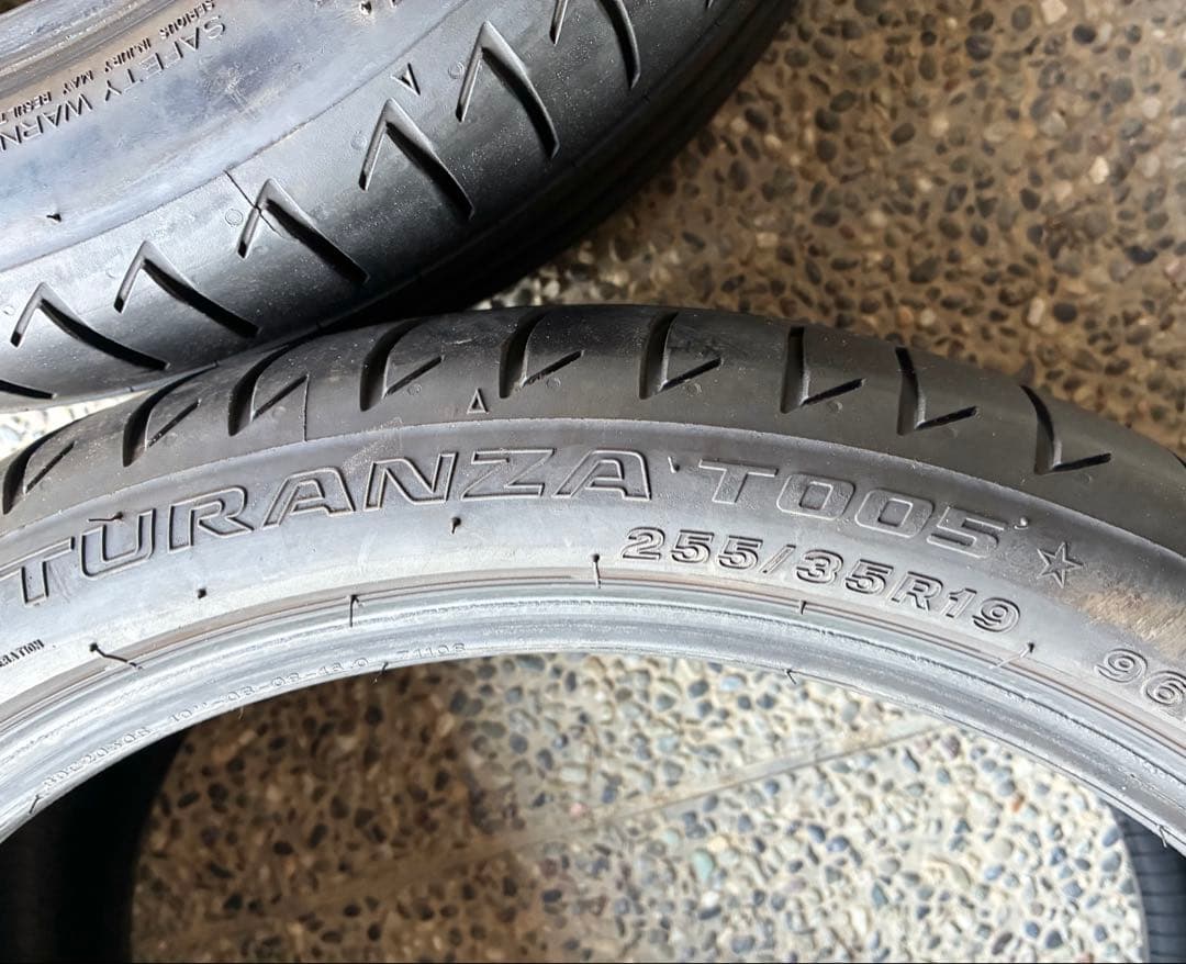 ブリヂストン トランザT005 2021年製 255/35r19 ランフラット