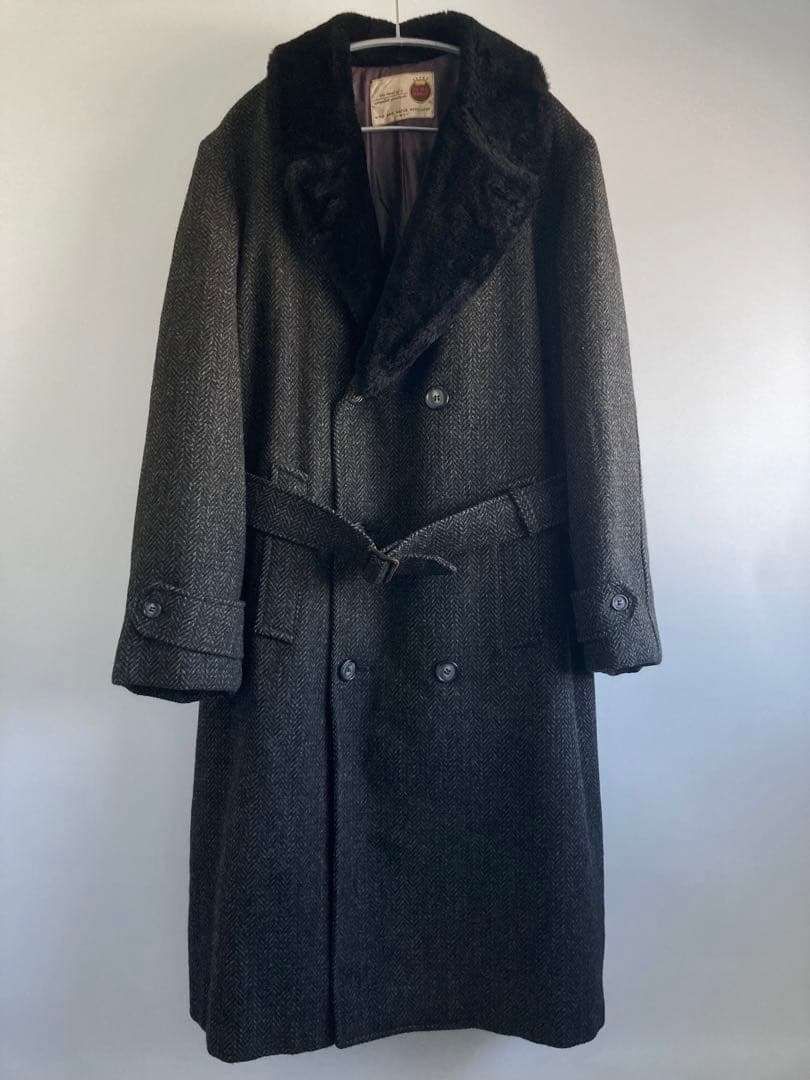 ジャケット・アウター 60s Vintage Heavy Tweed Wool Gang Coat