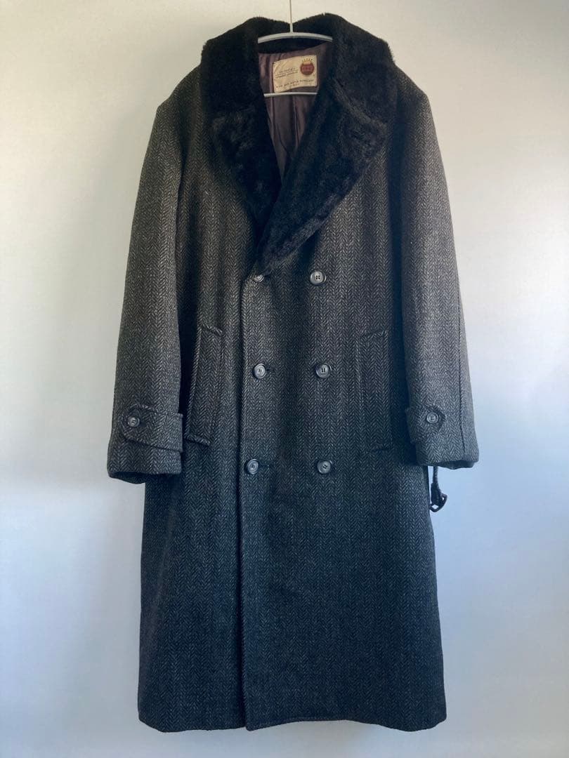 ジャケット・アウター 60s Vintage Heavy Tweed Wool Gang Coat